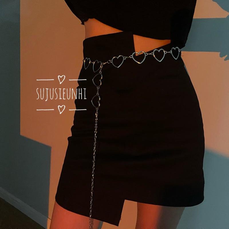 (Lẻ) Dây Xích đeo quần-chain thắt lưng, eo hình trái tim đơn giản
