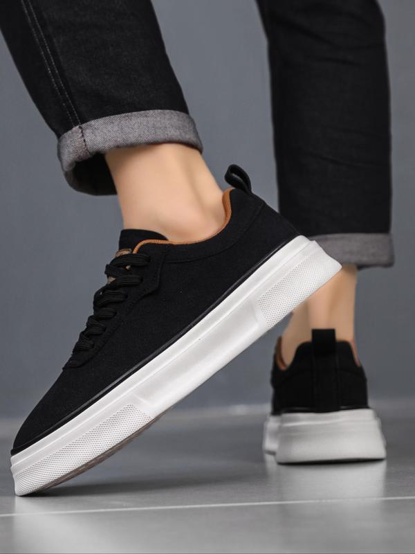 Men's Casual Lace Up Low Top Sneakers, Fashionable Comfortable Sports Shoes, Male All-match Round Toe Shoes for Daily Wear 5