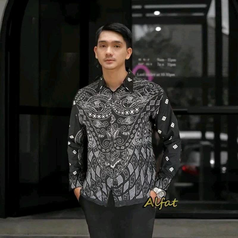 Kemeja Batik Lengan Panjang Pria Untuk Kondangan atau acara Formal Katun 8