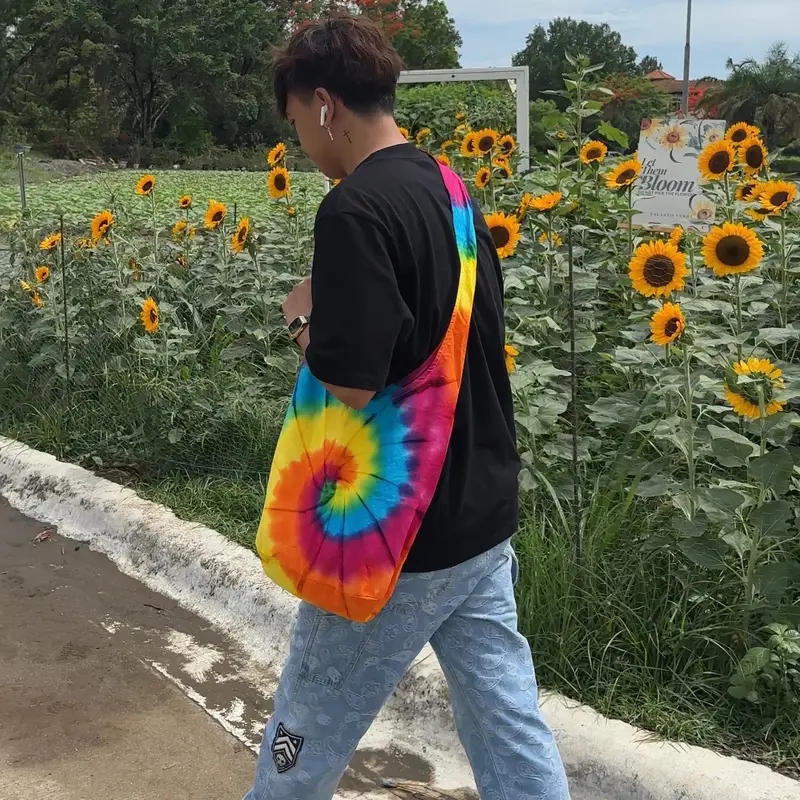 Aesthetic Tie Dye Crossbody Tie Dye Beach Bag Tye Dye Tote Cotton
