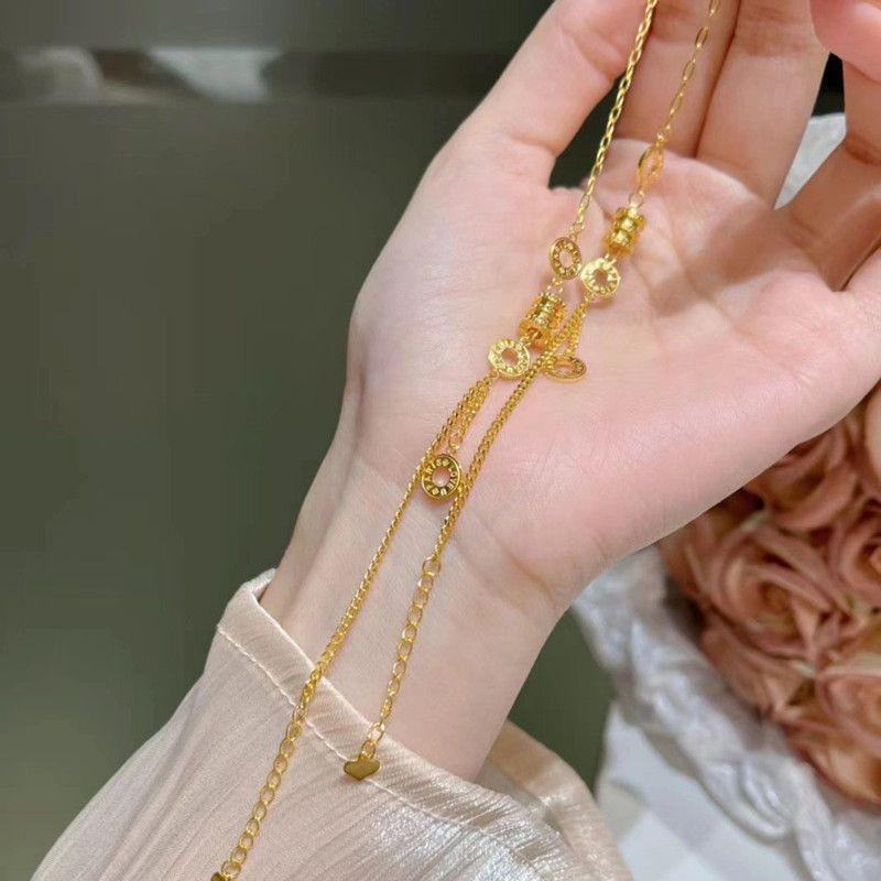 Product Introduction of Gold Bracelet 999 Pure Gold Small Waist Bracelet Fashionable All-Match High-Grade Pure Gold Jewelry New Gift 7