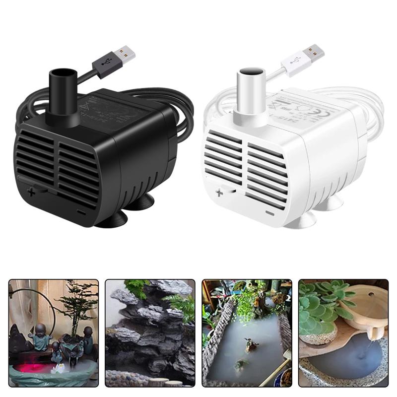 Máy bơm nước USB không tiếng ồn DC 5V không chổi than cho hồ cạn và bể thủy sinh