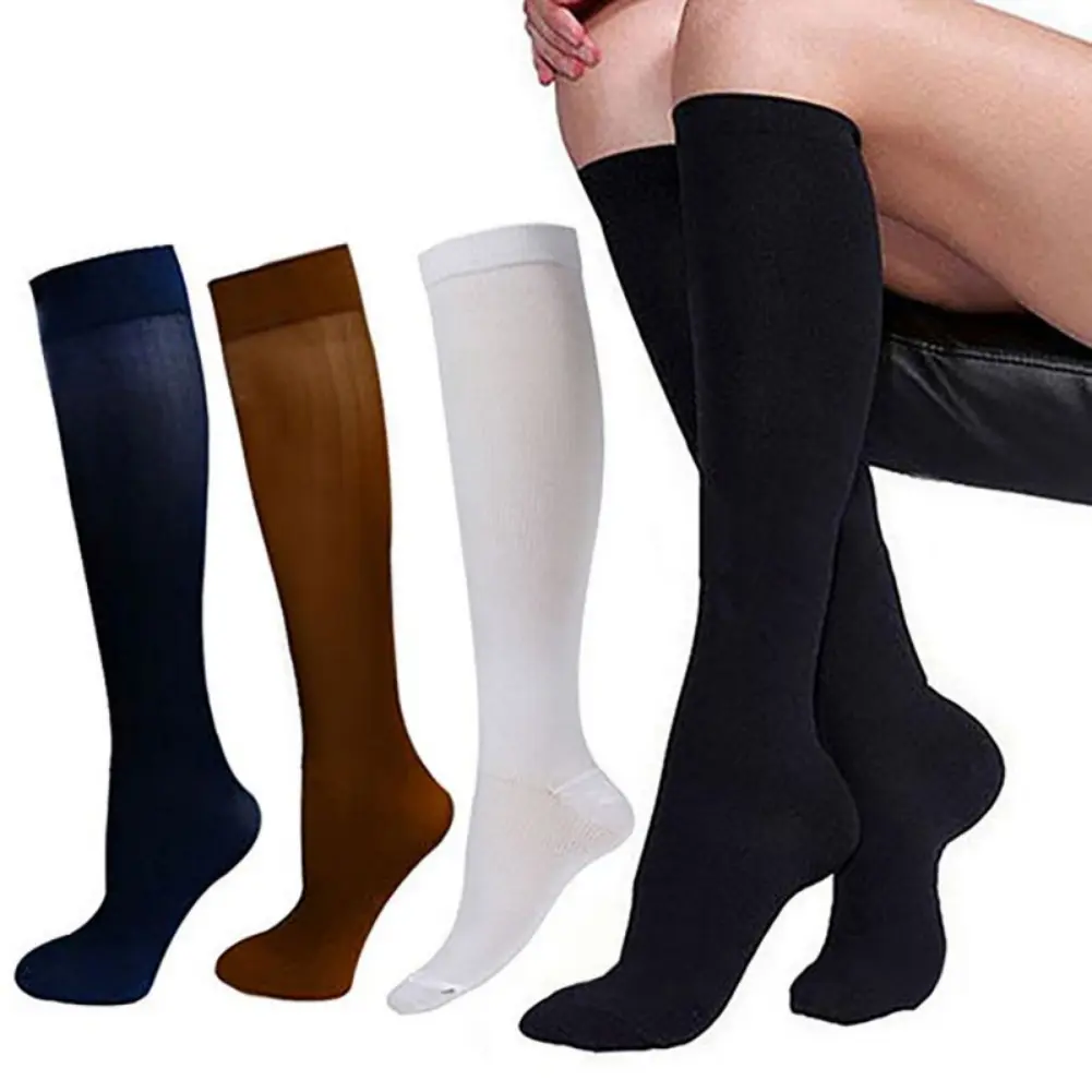 Vớ Nén, Unisex, Vớ Ống Chảy Phù, Cao Đến Đầu Gối, Hỗ Trợ Chân, Co Giãn, Giảm Áp Lực, Cải Thiện Lưu Thông, Vớ Ngầu