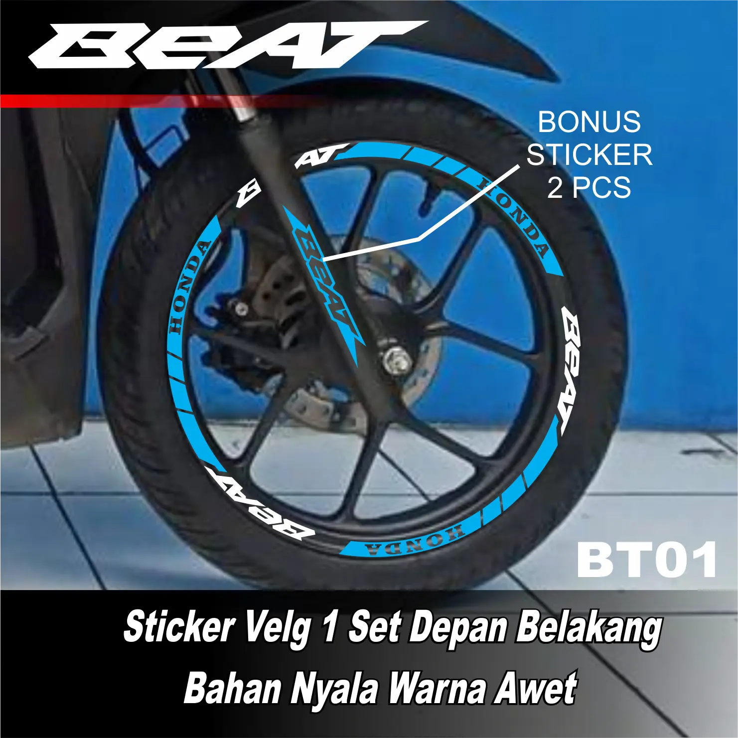STICKER LIS VELG HONDA BEAT BT01