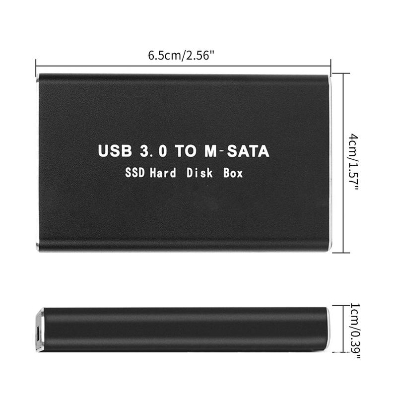 Product Introduction of Usb3.0 mSata Solid-State Drive Case- Box Aluminum-Alloy Mini External Hard-Drive Case- for High-Speed Transmission 0