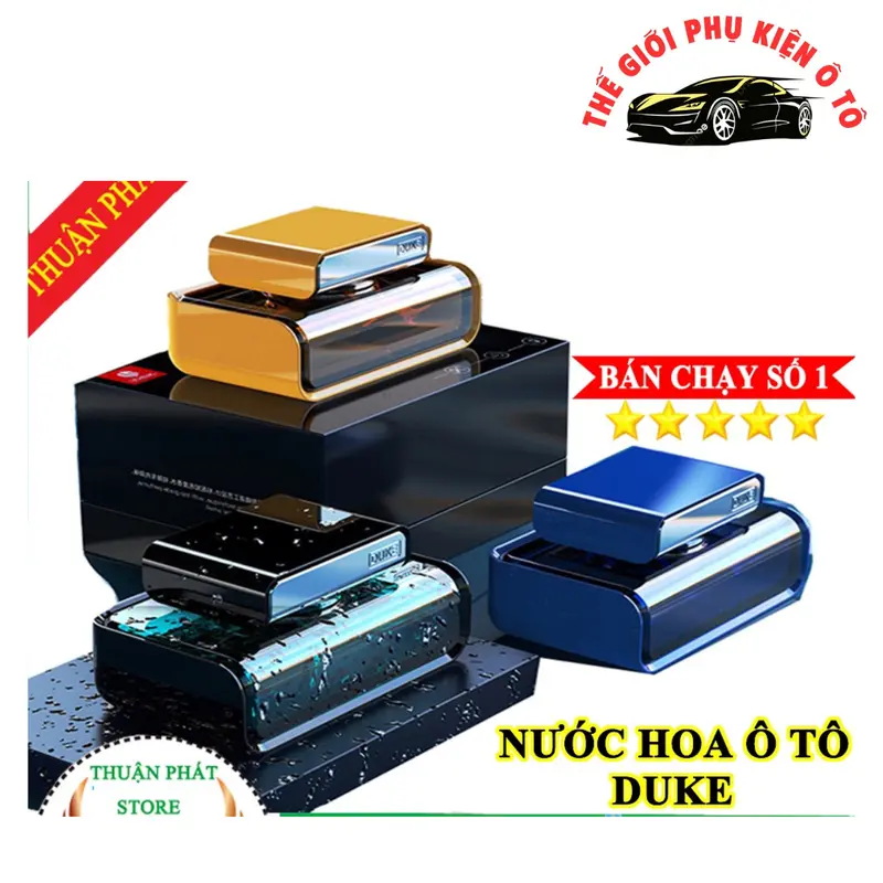 Nước hoa ô tô DUKE, tinh dầu xe hơi cao cấp đặt taplo ô tô khử mùi chống say xe chiết xuất tự nhiên 0