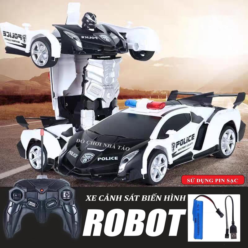 Xe LAMBO điều khiển từ xa ô tô chức năng biến hình Robot sử dụng pin sạc