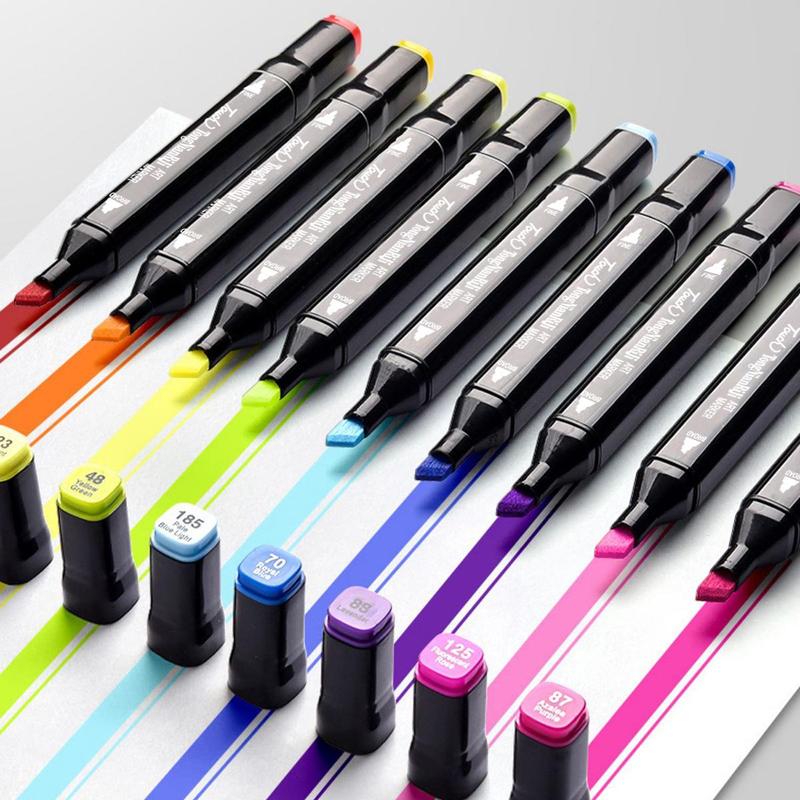 Product Introduction of 24-80color Double-headed Mixed Art Marker Pen Set - Permanent, Quick-drying, Multi-functional Art Supplies, Suitable for Painting, Sketching, Coloring and Underlining - Very Suitable for Artists, Designers and Enthusiasts 4