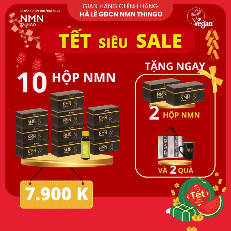 (SALE TẾT) Mua 10 tặng 2 + Quà -  Nước uống trường sinh NMN Thingo, tái sinh tế bào và làn da