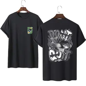 kaos DONT QUIT laki-laki atasan Murah distro gambar sablon keren gratis ongkir Casual depan belakang cod