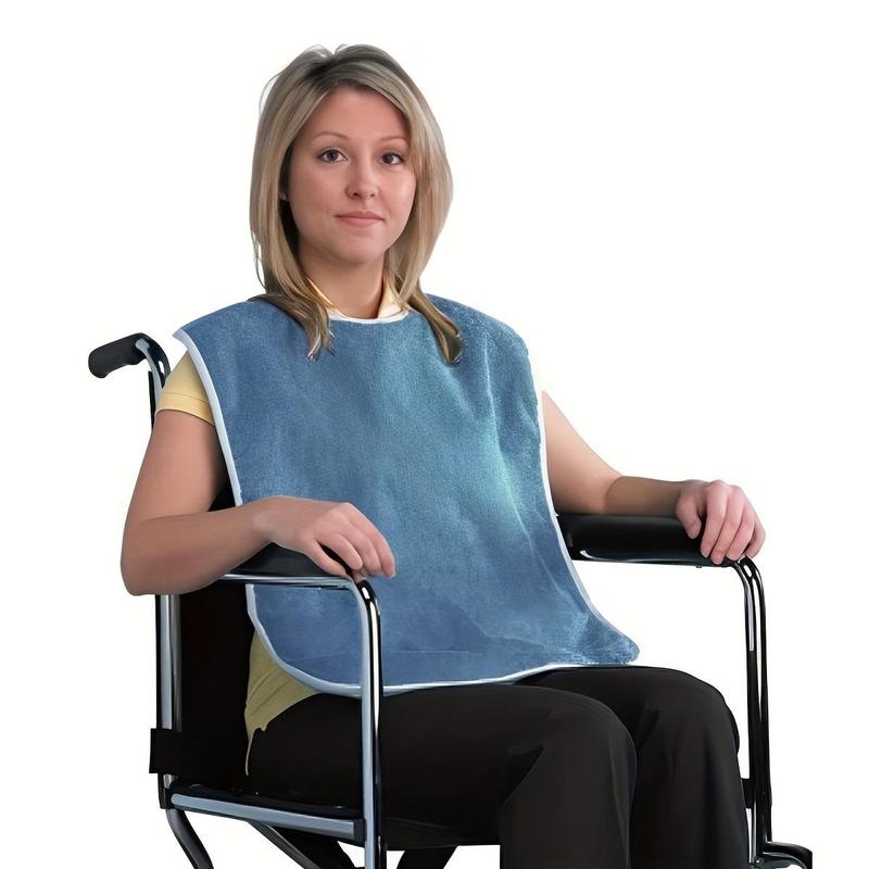 Adult Bibs, 4 Counts/set Stain Resistant Apron Bib for Men and Women, Suitable for Seniors, Home Care Supplies 7