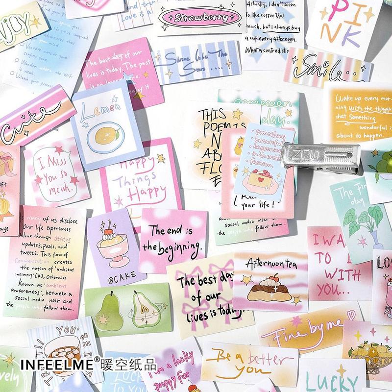 30 Love's Free Poetry Series Adhesive Label Paper Bag Simple - TikTok ...
