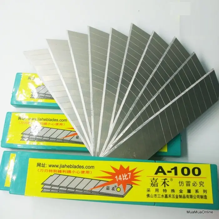 Combo Dao Rấy Giấy Lớn + Hộp 10 Lưỡi Dao Rọc Giấy Loại Lớn Cắt Giấy Loại Lớn 5