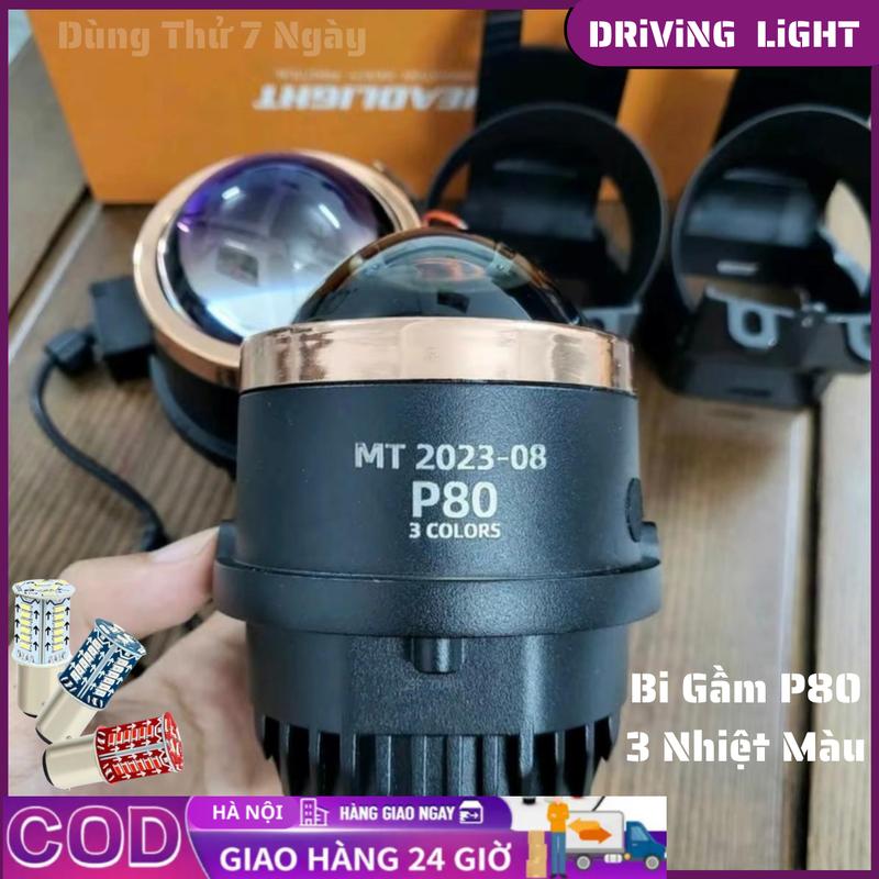 Bi Gầm P80 3 nhiệt màu 60W cho Oto xe máy Titan led,đochoixemay,sirius,ex,win,ledbicau Đèn Vietnam Multicoloured Headlight Bulbs LED Đèn Pha Phụ Tùng den led đầu đèn