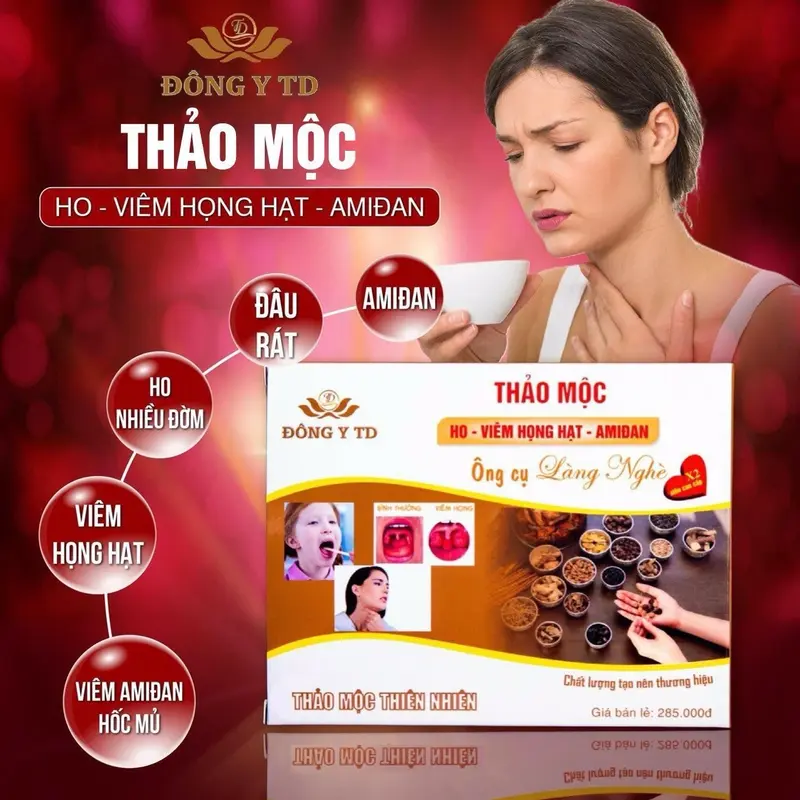Bột ngậm sạch họng,Amiđan,ho, khản tiếng 0