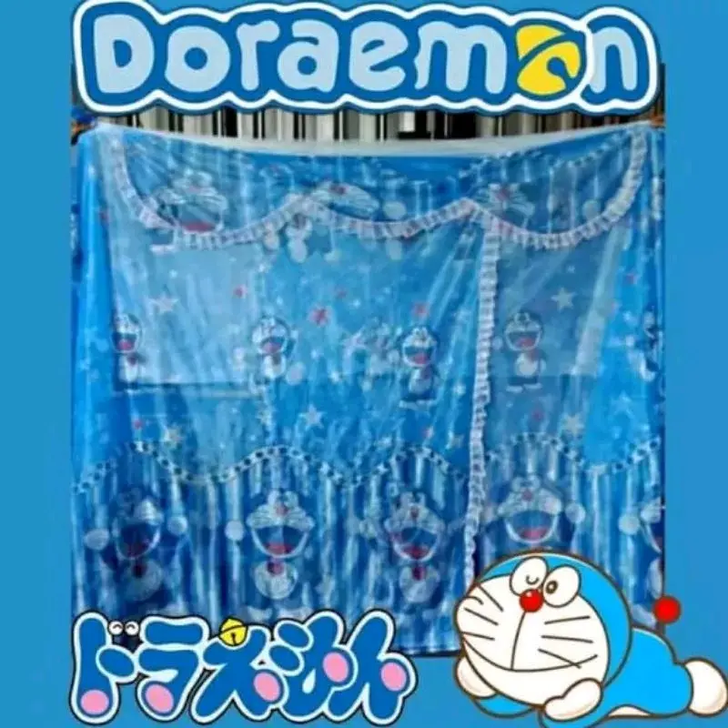 Kelambu Karakter Doraemon/Klambu Motif Doraemon Ukuran 200x180 Foldable Bebas Dicuci Mosquito Nets 2