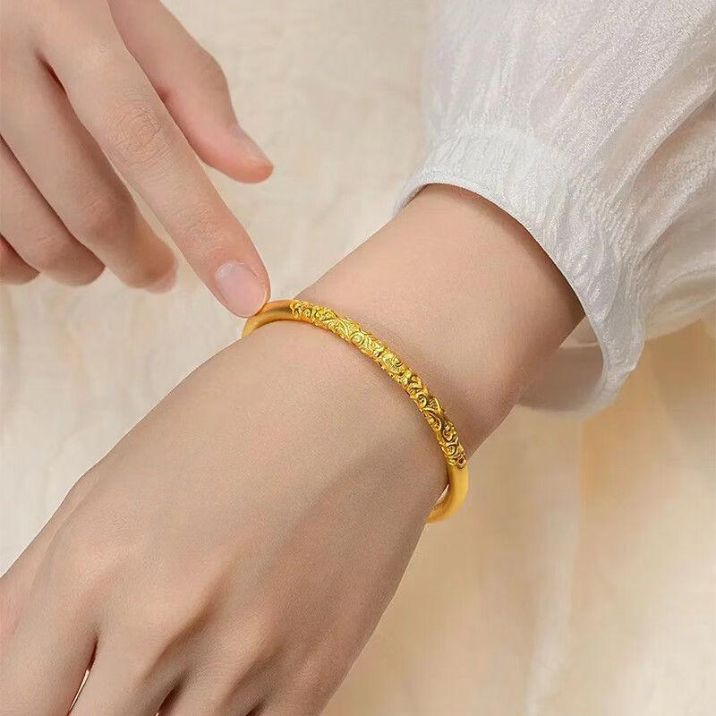 Product Introduction of Vòng Tay Trơn, Thiết Kế Vòng Tròn Cổ Đại Di Truyền Nezha Qiankun, Hoa Banyue Và Họa Tiết Cỏ Màu Tím, Họa Tiết Cỏ Xoăn, Màu Trơn Phong Cách Cung Điện 4