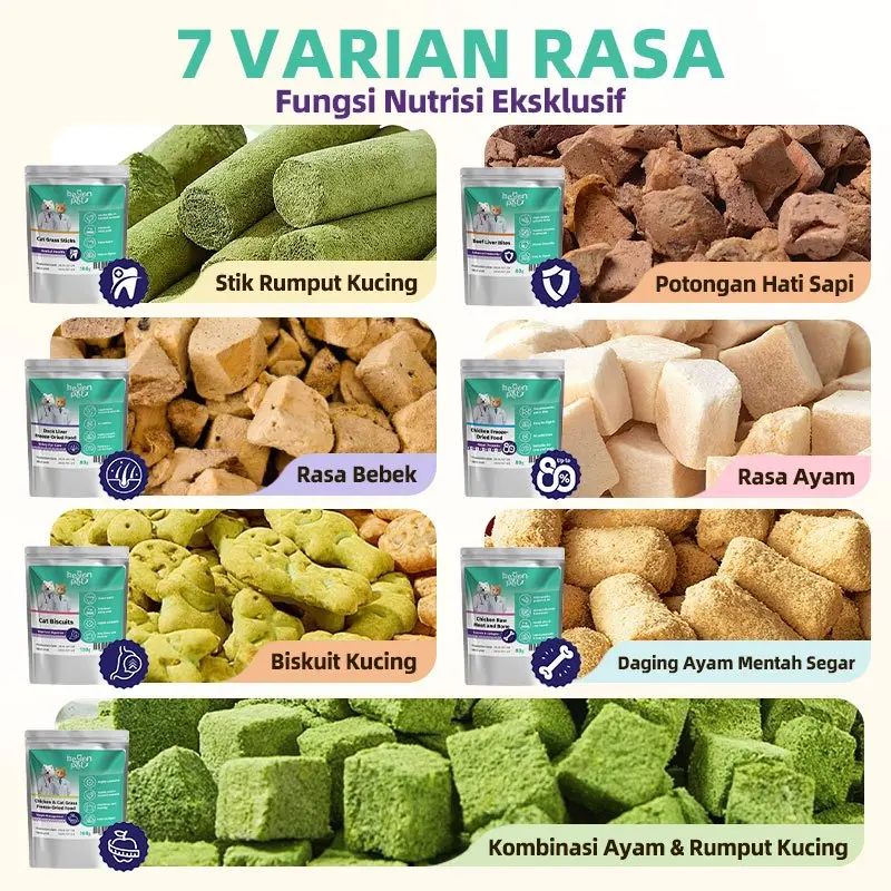 BELI 2 GRATIS 1 Hegen Pet Freeze Dried Snack Dada Ayam untuk Anjing Kucing /Biskuit Snack Hewan