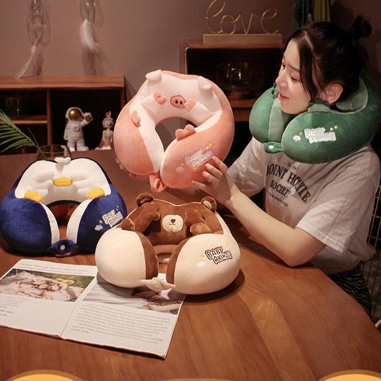 Gối chữ U chống mỏi cổ nhiều màu cute LILA GUOA988