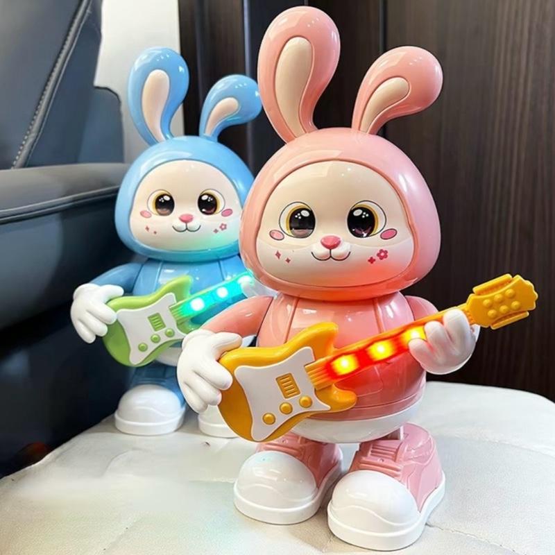 Đồ Chơi Thỏ Cầm Đàn Guitar Nhảy Múa Có Nhạc Có Đèn Vui Nhộn