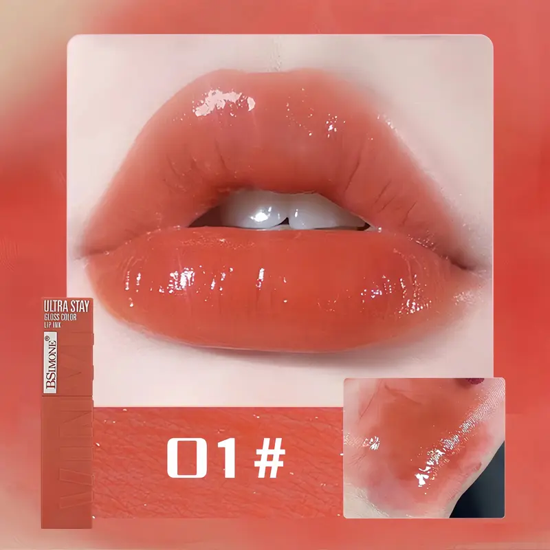 Son Bóng Có Màu Bsimone Ultra Stay Gloss Color Vinyl Mink, Có Nhiều Màu Sắc Để Lựa Chọn, Thích Hợp Cho Mỹ Phẩm, Môi, Son Môi Và Son Bóng. 1