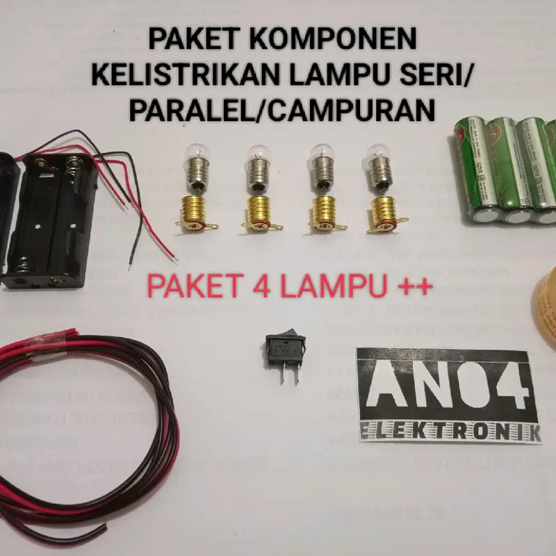 PAKET LAMPU BOHLAM SENTER SERI PARALEL CAMPURAN PRAKARYA ANAK SD SMP 0