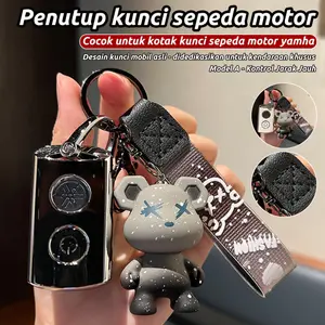 1SET Sarung Remote Yamaha Nmax/Aerox/Fazzio/Lexi/Filano/Xmax Keyless, Kunci Silikon TPU Pelindung, Cover Pelindung Remote, Aksesoris Motor Yamaha, Sarung Kunci Motor, Pelindung Remote Keyless Yamaha, Cover Silikon TPU Kunci Motor