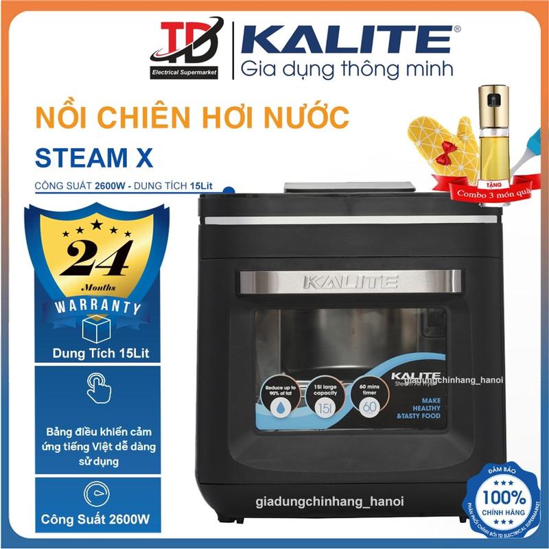 Nồi chiên hơi nước Kalite Steam X, 15Lit - 2600W, Hàng chính hãnġ
