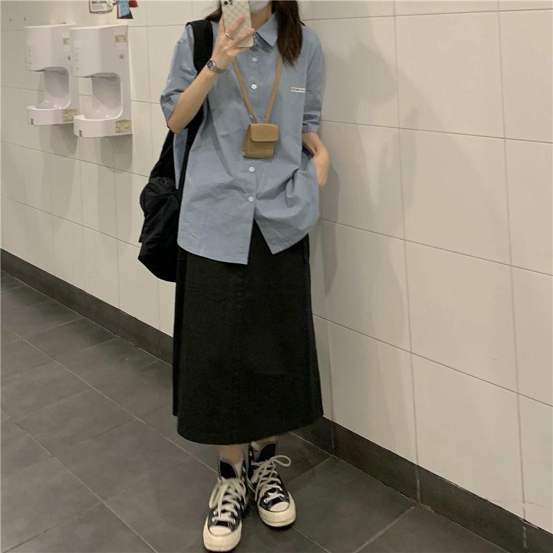 Product Introduction of Áo Sơ Mi Cổ Polo, Phong Cách Preppy, Dáng Rộng Vừa Vặn, Dễ Phối Đồ, ngắn Tay, Hàng Mới Về Mùa Xuân 2023, Phong Cách Hàn Quốc, Thích Hợp Cho Phong Cách BF, Có Thể Mặc Ngoài Trời Nữ Top 5