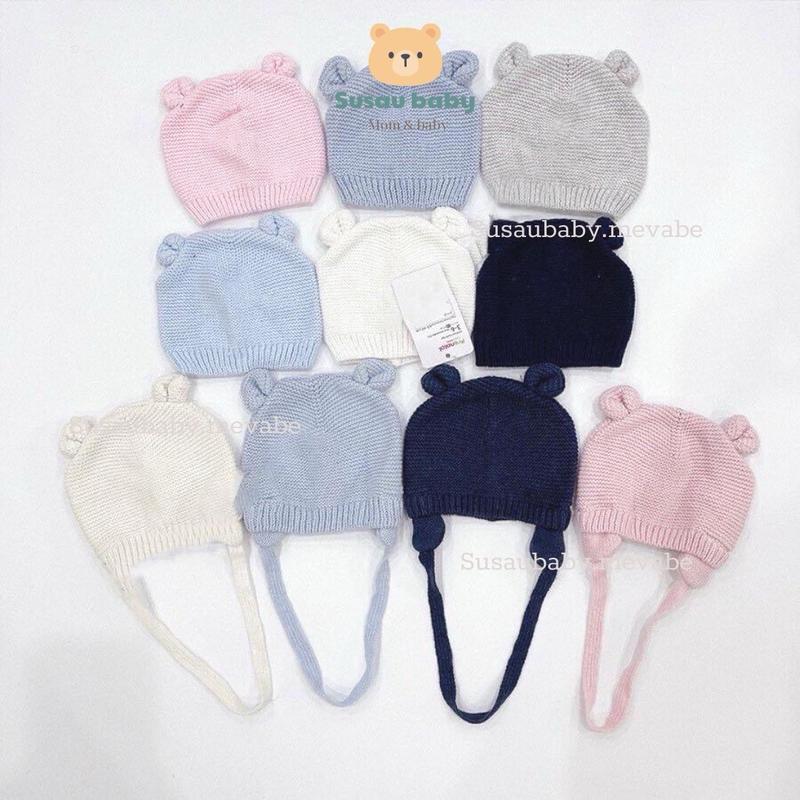 Mũ Len Tai Mèo , Mũ Len Dư Xuất Xịn Cho Bé size Newborn, 3M, 6M,9M,12M