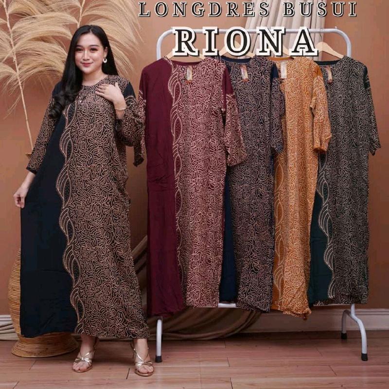 daster murah 100ribu dapat 3pcs longdress wanita cantik new motif Bunga Bunga Musim panas Musim dingin Busui Kancing citra Tidur Bumil Rayon 4