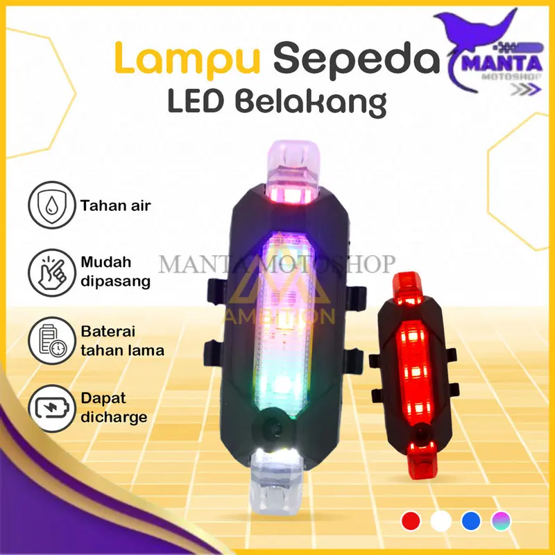 Lampu sepeda usb charger sepeda gunung mtb cycling belakang depan [Bisa Bayar Ditempat] 0