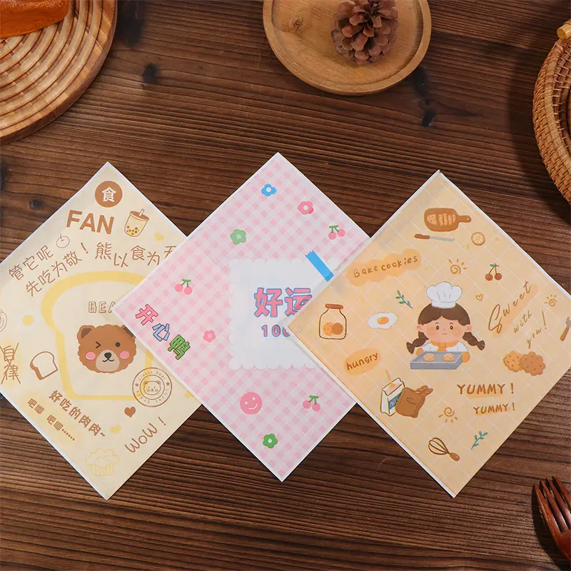 Giấy chống dầu, 50 cái, Giấy gói thực phẩm, Thích hợp để nướng, bánh mì sandwich, burger, khoai tây chiên và thực phẩm chiên, có thể được sử dụng làm tấm lót đĩa hoặc phụ kiện 6