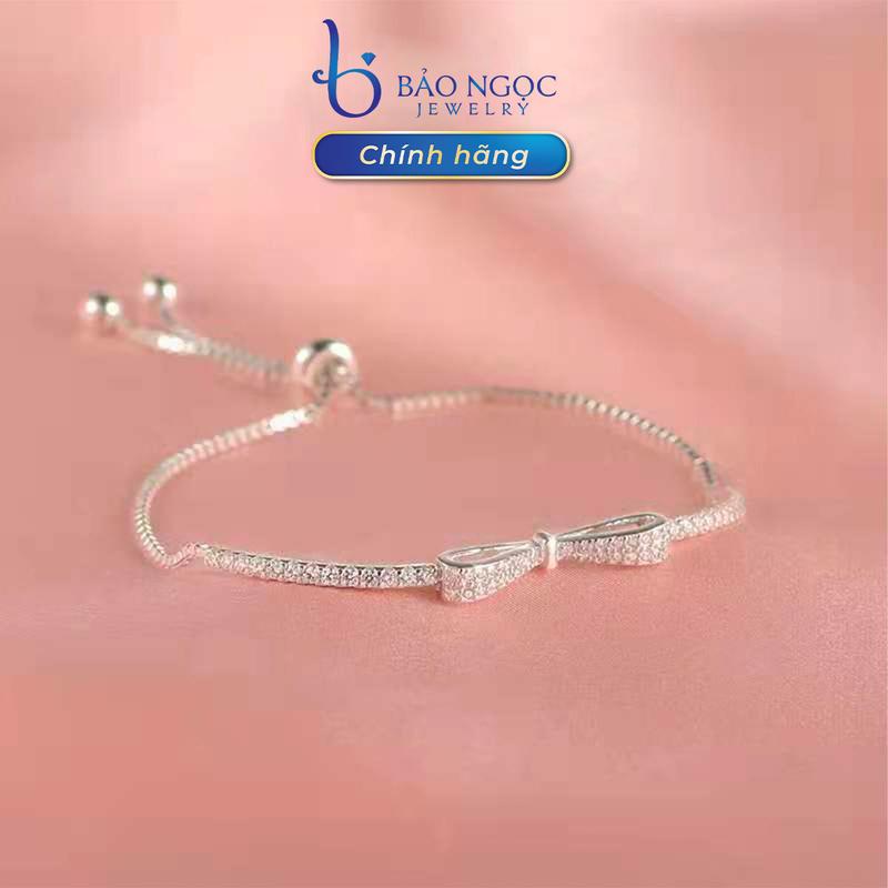 vòng tay nữ Bạc S925 Họa Tiết Nơ Dễ Thương Phong Cách Hàn Quốc Sang Xịn Mịn - L2552 [Bảo Ngọc Jewelry] lactaynu sliver  jewelery