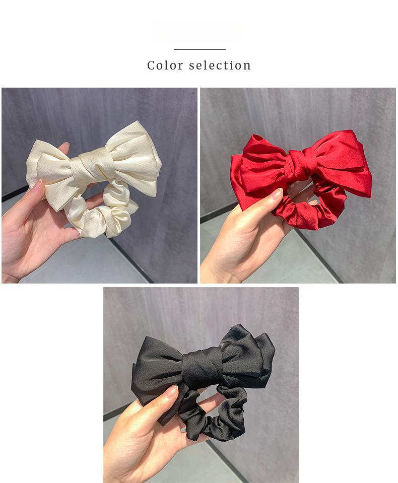 Product Introduction of Minimalist Bowknot Hair Ring High Elasticity Does Not Hurt Hair Low-Key Elegant Hair Accessories Suitable for Office Dating 1