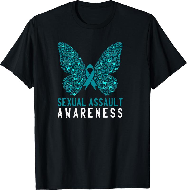 Butterfly Sexual Assault Awareness Shirt Teal Ribbon Shirt Butterfly Sexual Assault Awareness Shirt Teal Ribbon Shirt