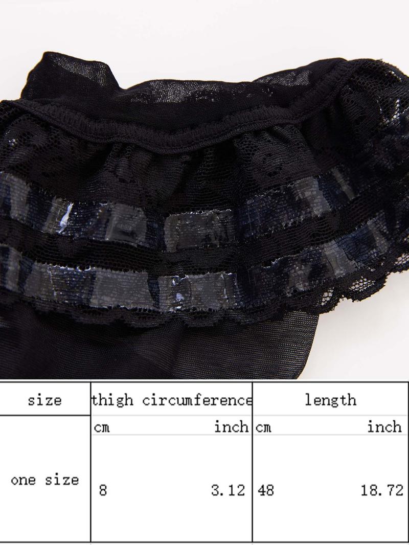 Product Introduction of Women's Fishnet Stockings, Comfy Breathable Sexy Solid Color Knee-High Socks for Daily Wear, Ladies Stockings for All Seasons 8