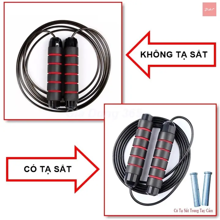 Dây nhảy thể thao lõi thép cao cấp  (Có tạ + Không tạ)