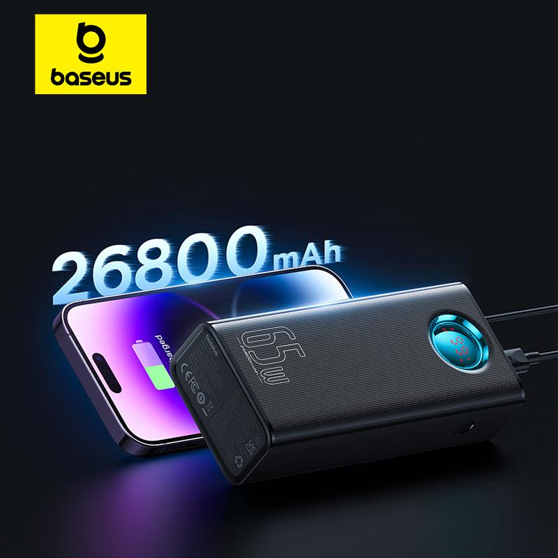  Sạc Dự Phòng Baseus 26800mAh 65W  Sạc Nhanh PD QC – Dùng Cho Laptop & Điện Thoại! 