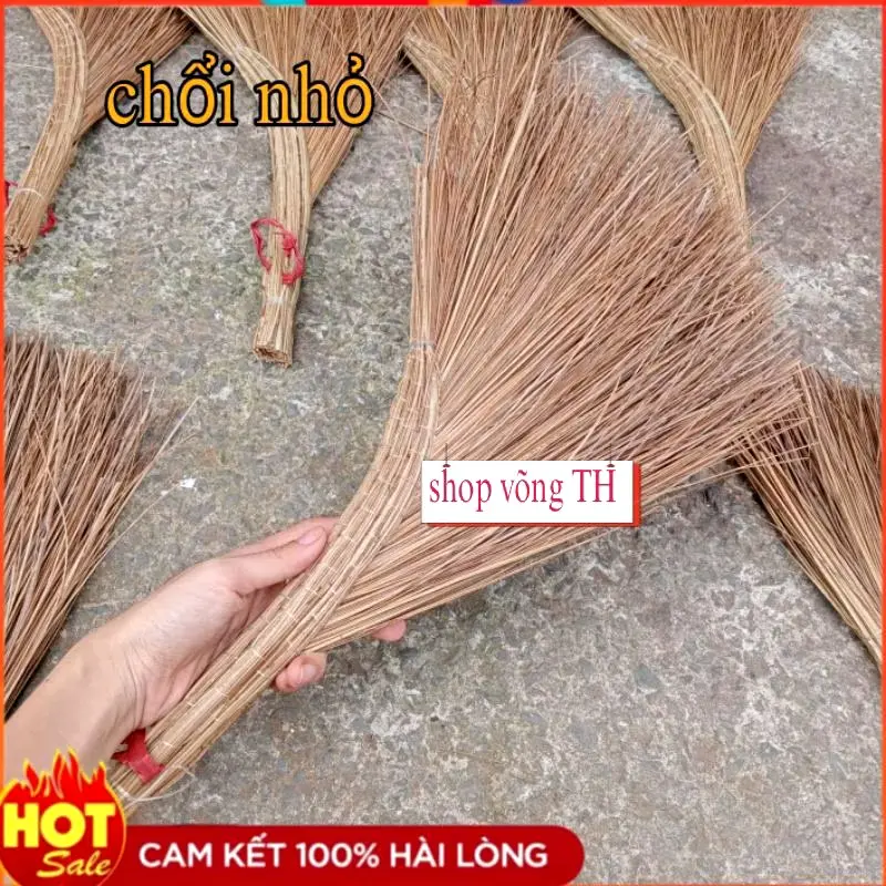 Combo 3 cây Chổi Dừa Mini Dài 50cm, Chổi Lá, Chổi Rể