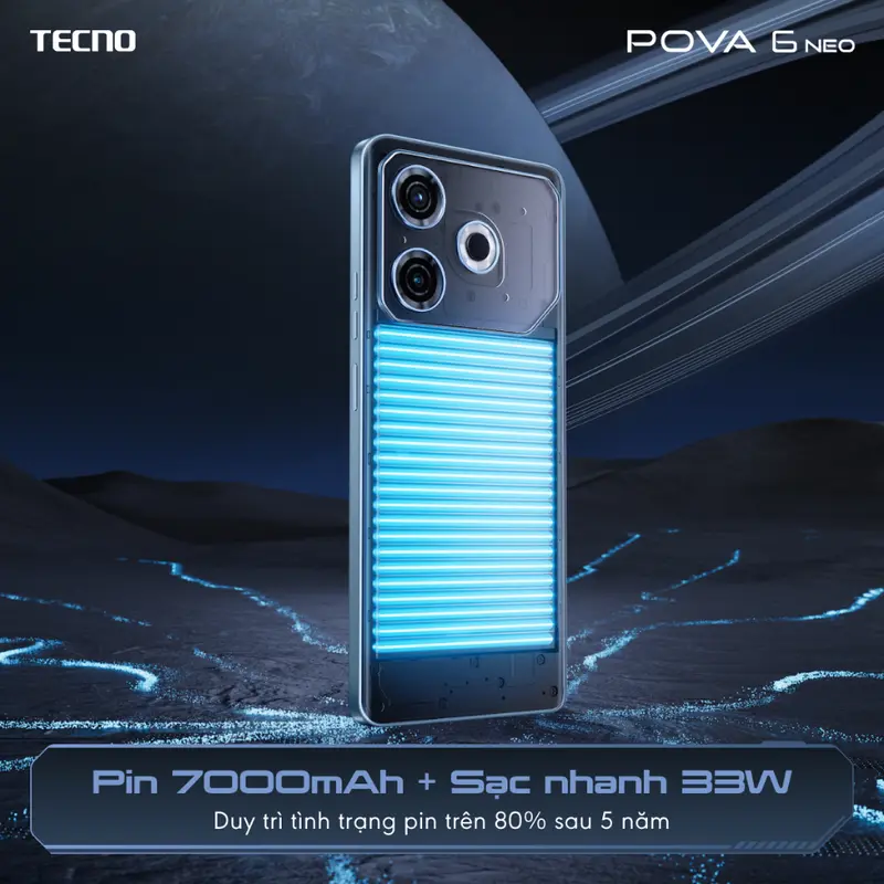 Điện thoại Tecno Pova 6 Neo (8GB/128GB) - Helio G99 Ultimate | 7000mAh | Sạc nhanh 33W | Hàng Chính Hãng 2