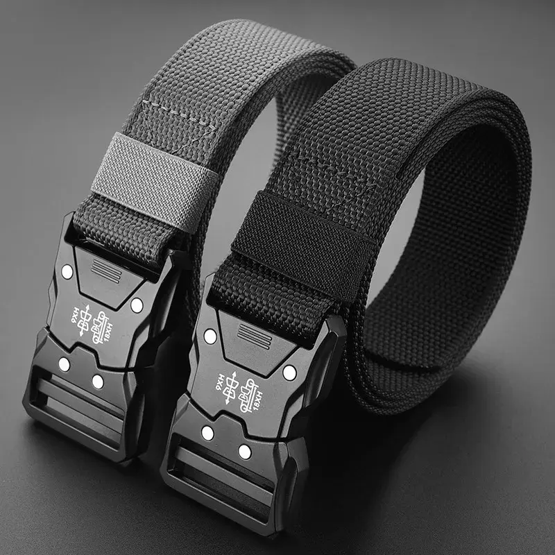 Thắt Lưng Chiến Thuật, Thật, Tháo Nhanh, Thắt Lưng Quân Đội Ngoài Trời, Chất Liệu Nylon Thật Mềm Mại, Thích Hợp Cho Thể Thao, Phụ Kiện Cho Nam Và Nữ, Thắt Lưng Đen
