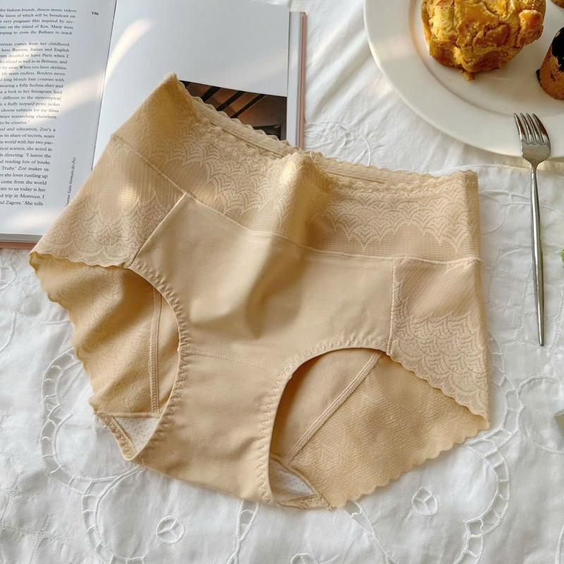 Set Quần Lót Cotton Cạp Cao Phối Ren Hông Q8218 Nữ - THỦY BIKINI Women 1
