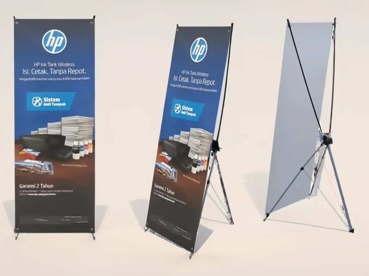 Print / Cetak Display X Banner 80 x 180 cm Media Promosi / Iklan Toko