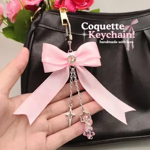 COD Coquette Bag Charm Bow Korea | Bandolan Tas Pita Ribbon / Bag Charm