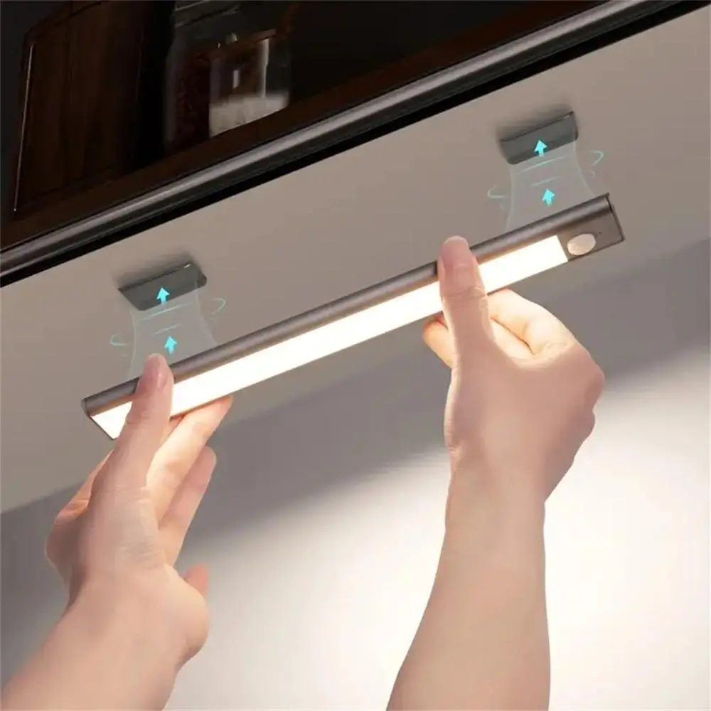USB Motion Sensor Cabinet Light, 1 Piece Rechargeable Magnetic Cabinet LED Light For Home Entrance Wardrobe