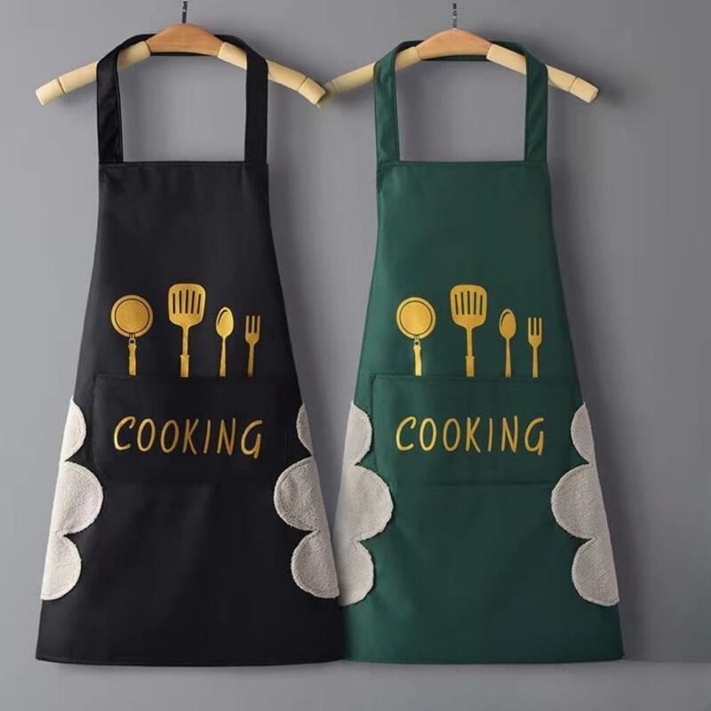 Tạp Dề Chống Thấm Nước Và Chống Thấm Dầu Có Túi Lớn, Tạp Dề Nấu Ăn Vải Cotton, Tạp Dề Cooking