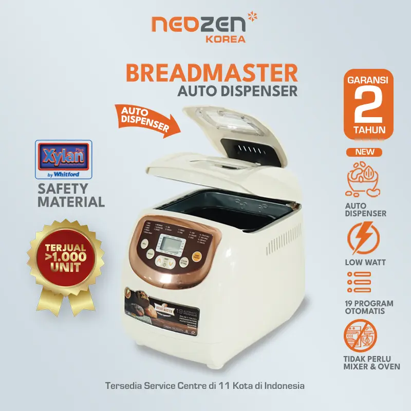 Neozen Breadmaster Auto Dispenser | Bread Maker Pembuat Roti Otomatis Auto Topping 8