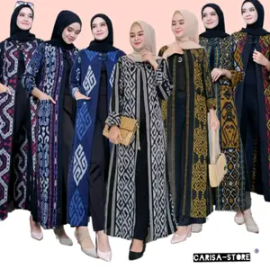 CAMILA LONG OUTER WANITA , LONG OUTER TENUN MODERN