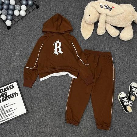 Bộ quần áo hoodie thu đông mẫu chữ L bé trai 18-52kg từ 6-16 tuổi . Đồ bộ, set đồ bé trai 6